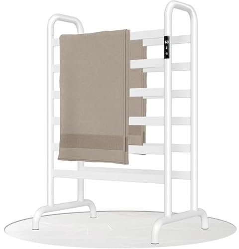QJWM Radiatore scaldasalviette Elettrico per Bagno Radiatore da Bagno Indipendente Timer 1-24 Ore, 45-60°C Scaldasalviette Indipendente a Doppio Livello Elettrico A