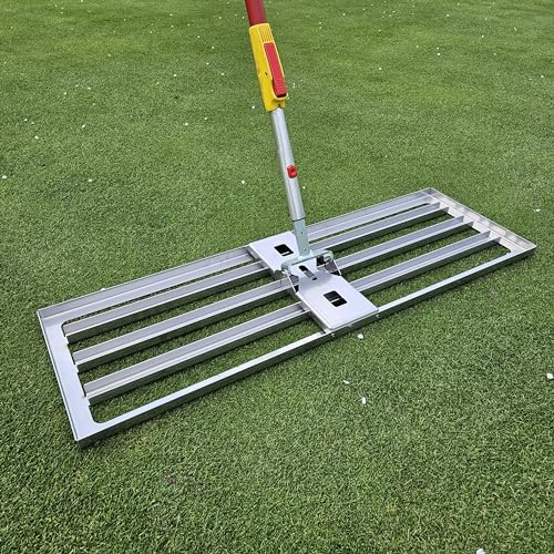 Edelstahl Rasenrakel XL in 100cm Breite mit Aufnahme für Wolf