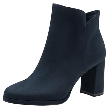 Tamaris Bottines à talon pour femme 1-25362-45 - Bleu marine - Taille 40 EU, bleu marine, 40 EU
