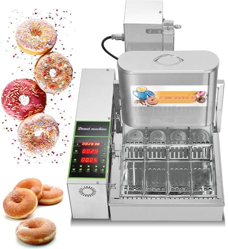 Donut Manufacturing Machine - Automatic 4-Line Donut Manufacturer, Smart Control Panel for Commercial Use - Ideal for Street Food and Snack Food Equipment.