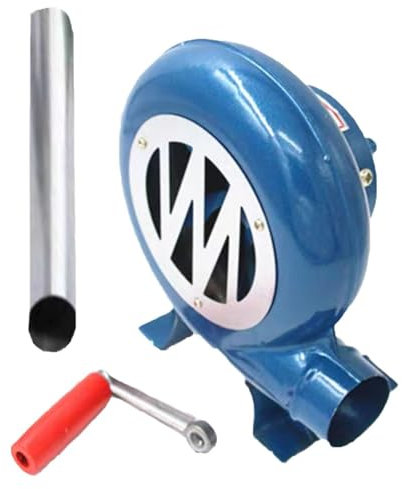Ventola Barbecue Manuale - Soffiatore Per Barbecue, Con Condotto Dell'aria Barbecue Soffiatore Per Cottura Manuale, Pala Del Ventilatore In Metallo, Accendino A Carbone Con Grill A Manovella(120W)