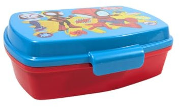My sweety pop - Boîte à goûter Spidey - Lunch box - Pour enfant - Crèche - Maternelle - Ecole - Vacances - Repas - 17 cm - Idée Cadeau - Rouge/Bleu