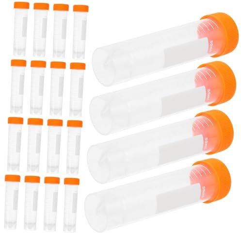 MAGICLULU Tube à Centrifuger 50 Ml à Vis Tube à Fond Plat 50 Pièces Échelle pour Laboratoire Pratique et Facile à Utiliser