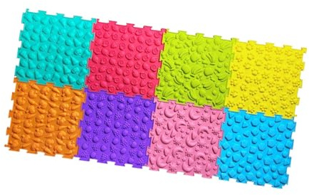 KiBcsLic Alfombra de Juego para Niños, Alfombra de Rompecabezas, Alfombra Sensorial, Suelos Entrelazados, para Niñas Y Niños, 8 Uds.