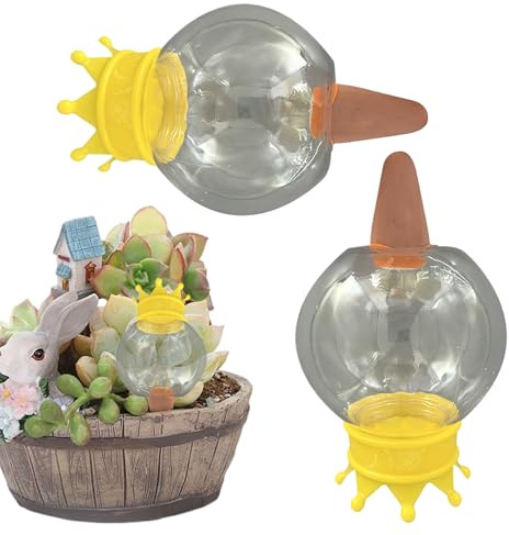 Globos De Riego Para Plantas - Bolas De Riego Para Plantas De Interior - 2 Esferas Con Pico Goteador, Accesorios De Jardinería Para Macetas De Suculentas En Hogar Y Jardín