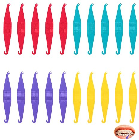 20PCS Soportes Elásticos de Goma, Herramientas para el Manejo de Gomas Elásticas de Goma Ganchos Elásticos Dentales Bandas de Elásticas Dentales Gancho Elástico Dental