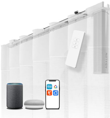 ABALON Perfect Wave Motoriserad WiFi-Gardinskena (2 meter, Vit)