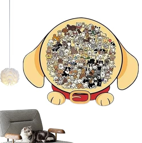 Jouet Puzzle en Bois – Puzzle canin encadré, défi des compétences cognitives | Bois Naturel Acrylique Construire Plusieurs Dimensions, Jeu de Table éducatif Maternelle Adulte Personnes âgées