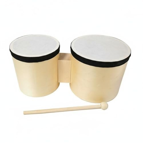predolo Bongotrommel pädagogisches Spielzeug Bongo Trommel Set fördert Rhythmusgefühl Doppeltrommel für Kleinkinder, Kindergarten, musikalische Früherziehung