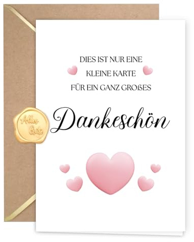 Joinkeicll Dankeskarte mit Umschlag – Kleines Dankeschön Geschenk für Frauen Männer – Danke Karte für Abschied Kollege Kollegin Trainer Hebamme als Grußkarte