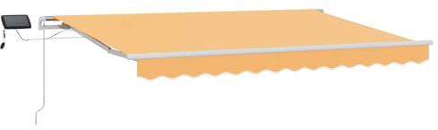 vidaXL Tenda da sole a scomparsa, 400 x 300 cm, in tessuto e acciaio, per giardino e terrazza, tenda moderna a scomparsa, copertura flessibile per esterni, resistente alle intemperie, per protezione