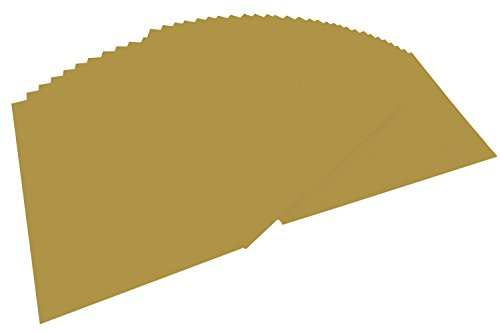 folia 614/50 65 - Fotokarton DIN A4, 300 g/qm, 50 Blatt, gold matt - zum Basteln und kreativen Gestalten von Karten, Fensterbildern und für Scrapbooking