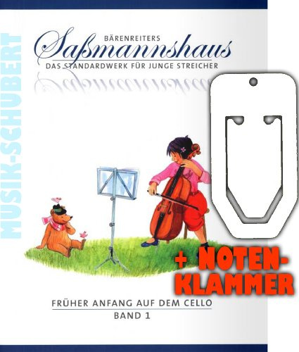 Früher Anfang auf dem Cello Band 1 inkl. praktischer Notenklammer - Das Standardwerk für junge Streicher ab 4 Jahre mit großer Notenschrift und farbigen Illustrationen (broschiert) von Egon Saßmannshaus (Noten/Sheetmusic)