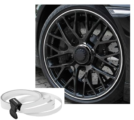 Foliatec FT34390 PIN-Striping Rim Design, Vitt, 6 mm x 2.15 m