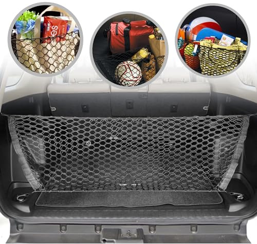 Envelope Style Trunk Cargo Net for Toyota 4Runner 2 Row Model Only 2010 - 2025. Best Car Organizer for Toyota 4 Runner