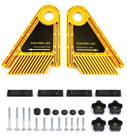 Woodworking Feather Loc Board Set, Multi-Purpose Double Featherboards Miter Gauge Slot Woodwork