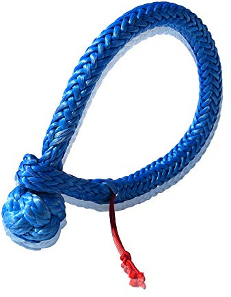 QIQU Marine Rigging Soft Shackle for Sailing Boating Yacht and 4wd Recovery (Blue, 7/16inch3.5inch)