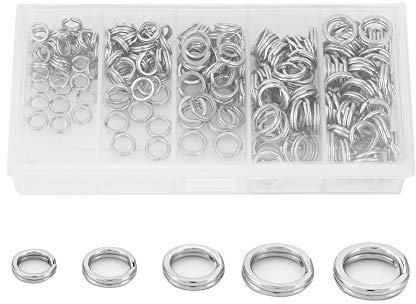drillinge angelhaken norwegen,Angelhaken,Tbest Split Ring,Angel Split Ring,Doppel Split Ring,200 Stück Edelstahl Doppel Split Ring Anschluss Angelgerät Zubehör