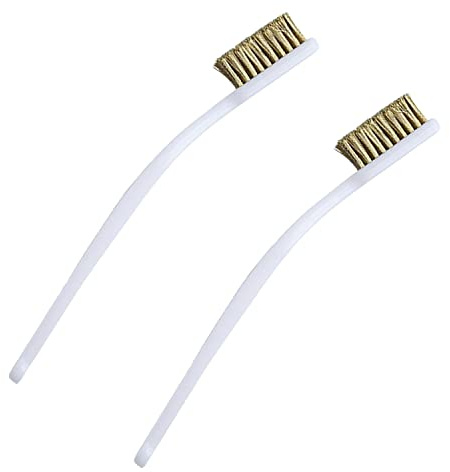 TTOOP 2 Pièce Mini Brosses Métallique,Brosse à Gratter En Acier Inoxydable Pour le nettoyage des scories de soudure, de la rouille,Buse De l'Imprimante 3D