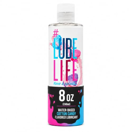 LUBELIFE Cotton Candy Flavored Water Based Lube Personal Lubricant 8 fl oz