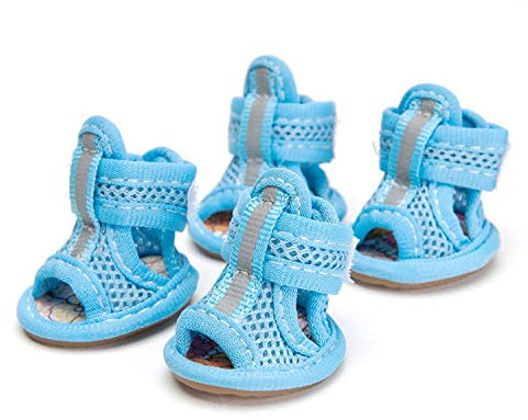 LKM Sandali per Cani da Compagnia Rib Mesh Sandali per Cani Scarpe Teddy Scarpe Primavera e Estate Calzature VIP Cuccioli di antisemits Scarpe