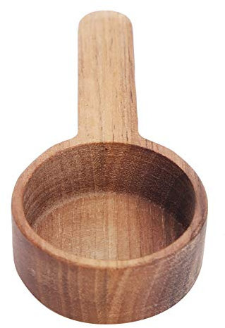 Nikou Cuchara de café Cuchara medidora de madera Tamaño Cuchara de sopa de cocina opcional(Short handle 8g)