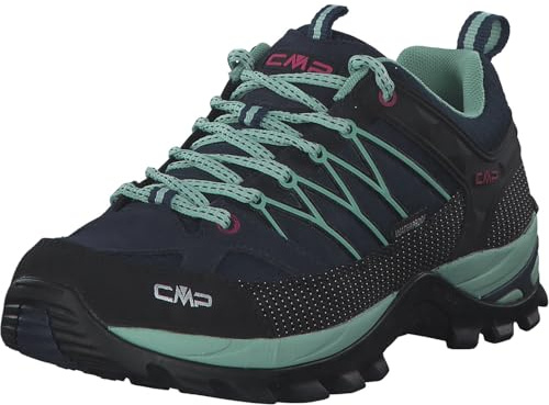 CMP Rigel Low WMN Trekking Shoe WP Femme Chaussures de randonnée, Bleu Turquoise Blue Acqua, 38 EU
