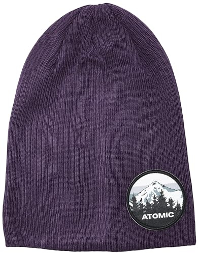ATOMIC ALPS Peak Beanie - Purple - Mütze für Herren & Damen - Weiche & atmungsaktive Mützen - Warme Wintermütze aus hautsympathischem Material - Bequeme & Schlichte Mütze