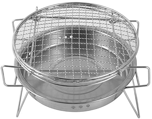RMENST Folding BBQ Grill Charcoal Round Portable Outdoor BBQ for Outdoor Cooking Patio Camping Backyard Barbecue Camping