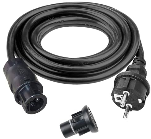Betteri BC01 AC Kabel 3M, Balkonkraftwerk Anschlusskabel Betteri BC01 Buchse zu Schuko Stecker mit Endkappe zum Anschluss von Mikrowechselrichtern Envertech, TSUN, NEP, Hoymiles (HM), Alter Stil DEYE