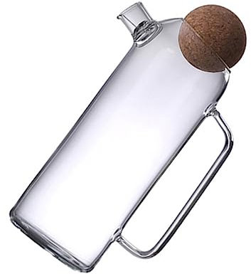 HEMOTON 1 Pc Tetera Jarra De Bebida Hervidor De Agua Fría Jarra De Agua Fria Caliente Jarra De Cristal Para Agua Fria Agua De La Jarra Vino Jarra De Vidrio Con Tapa Pava Corcho Jugo Limón