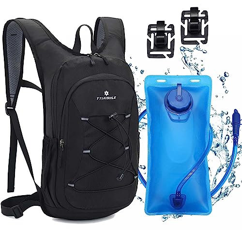 TTIAISHLE® Trinkrucksack mit 2L BPA-freier Trinkblase,Rucksack mit Trinksystem,Laufrucksack Wanderrucksäcke für Wandern Radfahren Laufen