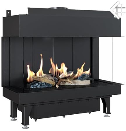KRATKI Camino a gas LEO 4,8 kW bifacciale B Ecodesign alta efficienza 70