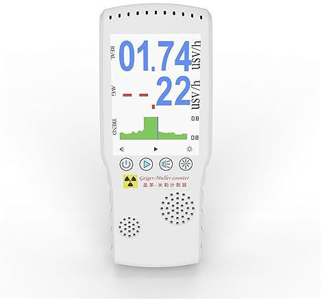 OXOAMP Compteur Geiger Détecteur nucléaire de rayonnement Portable BR-6, Compteur EMF, testeur de Compteur Geiger entièrement Fonctionnel, détecteur environnemental
