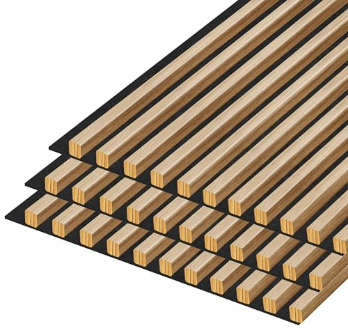 Jeu de lattes en feutre pour un aménagement intérieur individuel, 20x20 mm, largeur 45,3 cm, longueur 275 cm Panneaux en bois, panneaux muraux, aspect bois, mur à lattes