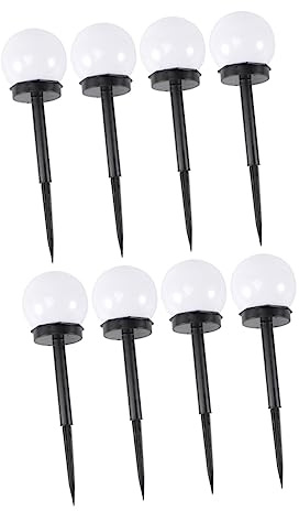 UKCOCO 8pezzi Luce Da Giardino Solare Lampada Sferica Per Esterni Per Patii e Spazi Aperti Risparmio Energetico e Design Elegante
