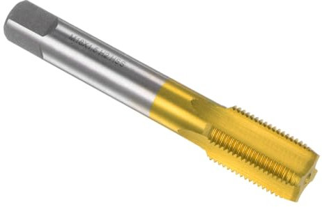 QUARKZMAN Metrische Maschine Gewindefräser M18 x 1.5 H2 Titanium Beschichtet (Ti-beschichtet) Hochgeschwindigkeitsstahl 4 Gerade Flöten Schraube Gewindebohrer Heimwerken Werkzeug