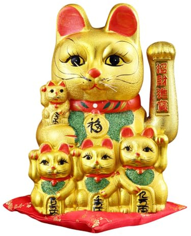 FANCYPUMPKIN 10 Lucky Cat Waving Arm Cat Asian Waving Lucky Cat-A