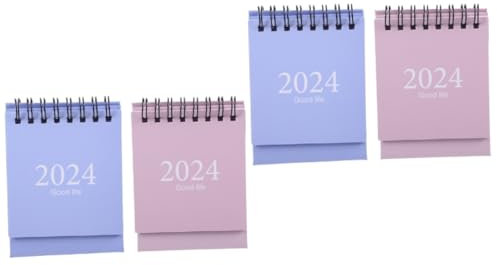 Tofficu 4stücke Tischkalender Kleiner Einfacher Schreibtischkalender Im Minimalistischen Design Für Büro Zuhause Und Klassenzimmer Mit Stabiler Halterung Und Kompaktem Format