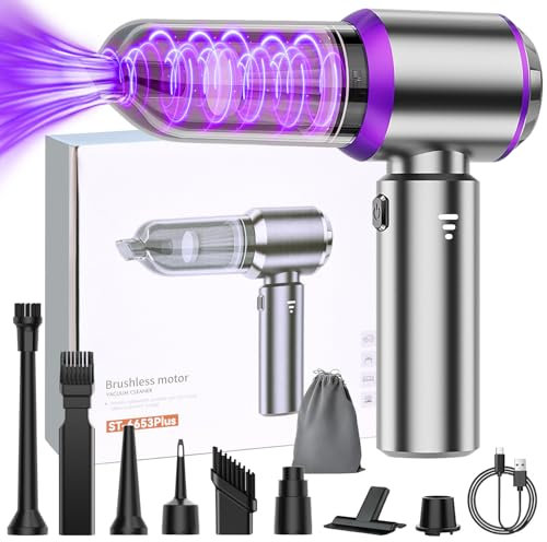 oGoDeal Aspirateur Voiture Puissant, 20000 PA Aspirateur a Main sans Fil 4 en 1 3 Vitesses avec HEPA Filtre Mini Aspirateur sans Fil pour Voiture Maison Bureau