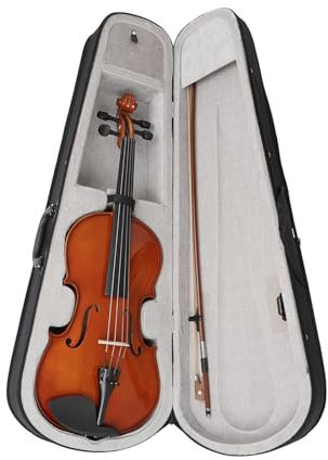 YHAILI 4/4 Akustische Bratsche mit Bogen & Tragetasche Fichte Massivholzplatte Natur Viola Saiten Musikinstrument Dauerhaft