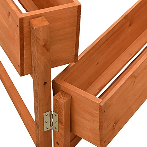 HEFZGDB Fioriera Giardino Pieghevole Arancione 60x14x75 cm Legno Abete Porta Legna Per Interni Fioriera Da Esterno Vasi Alti Da Esterno Fioriere Da Esterno Grandi per Terrazza Esterno Giardino Patio