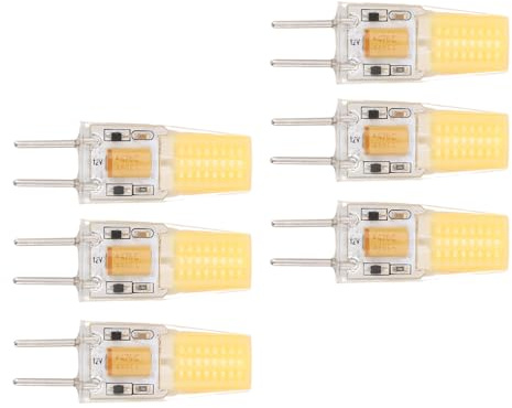 Marhynchus GY6.35 Bulb, 5W Eye COB Light Bulb, Energy Saving GY6.35 Bulb for Ceiling Lamp Wall Lamp Table Lamp 6pcs AC DC12V with 360 Degree Light, LED Bulbs (Netural Light)