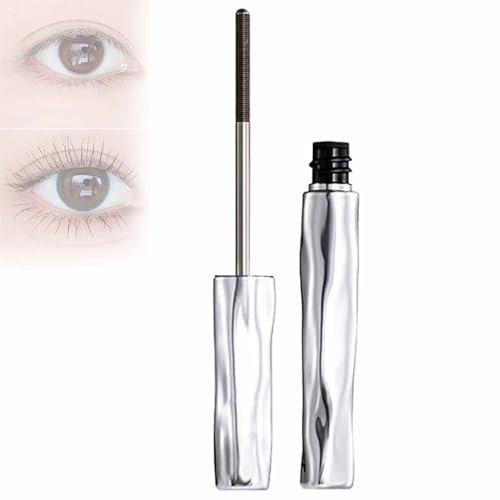 Laidanyou Mascara, Small Steel Tube Mascara,Steel Tube Mascara Wand, Iron Wand Mascara, Metal Wand Mascara Black, Steel Pipe Eyelash Primer, Waterproof 3D Curling Eyelash Iron Mascara (1pc, one size)