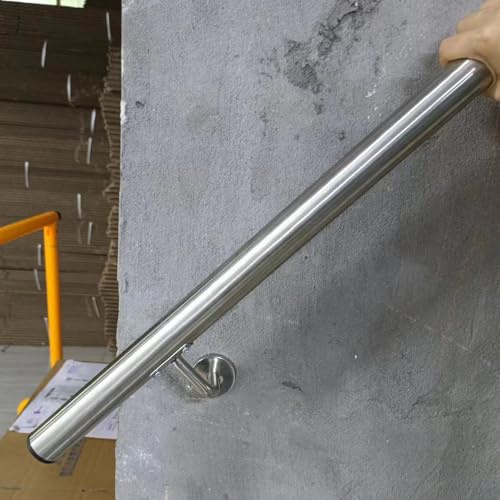ZAQYCM Pasamanos Escalera Barandilla Barandilla para Escaleras De Interior Y Exterior, Pasamanos Redondo De Acero Inoxidable 304 Largo 900 800 700 600 500 400 300 200 100 CM(1.6ft/50cm)