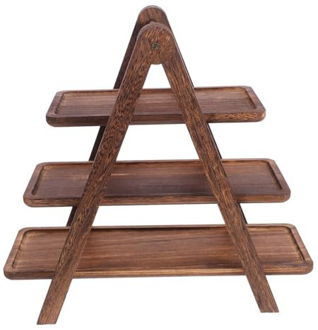 CIYODO Estante Platos Madera Soporte Bandejas Rejilla Alimentos Organizador Cocina
