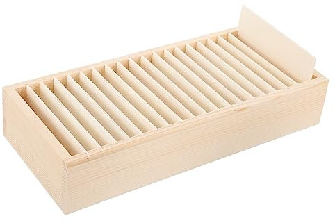 Angoily Band Organizer Holz Aufbewahrungsbox Für Farbbandspulen Stabiler Bandhalter Kompakt Verschleißfest Geschenk Für Bastler Und Selbstgemacht Fans
