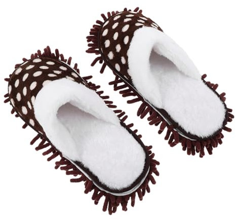 VERDANVERSE 1 Par Zapatillas Mopa Detachables Limpieza de Pisos Zapatillas de Microfibra de Baldosas Cómodo