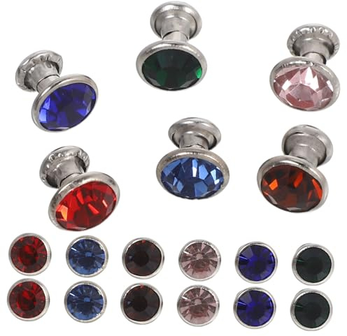 PERSELOSO 120 piezas Remaches de Cristal para Manualidades de Cuero para Decoración de Ropa Zapatos y Accesorios DIY
