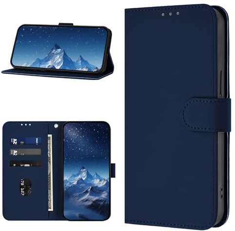 YIRRANZD für iPhone 13 Mini Hülle, Klapphülle Premium PU Lederhülle [Kartenfach] Schutzhülle, Stoßfeste Flip Wallet Case für iPhone 13 Mini Handyhülle (Dunkelblau)